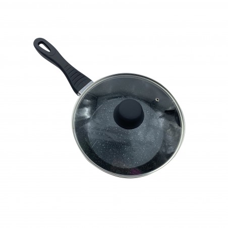 255019 Batería 14 piezas NEGRO DGBAVARIA ollas y sartenes en piedra y utensilios