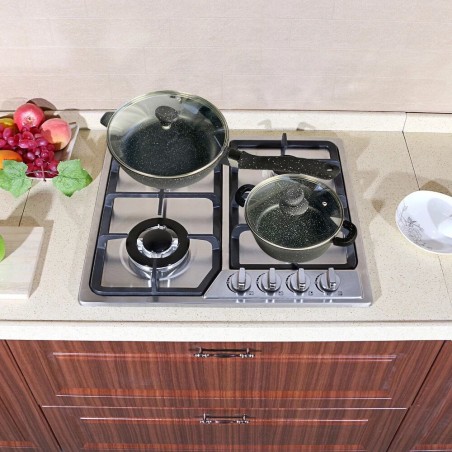 120008 Juego batería en piedra de inducción antiadherente 30 pz DGBAVARIA