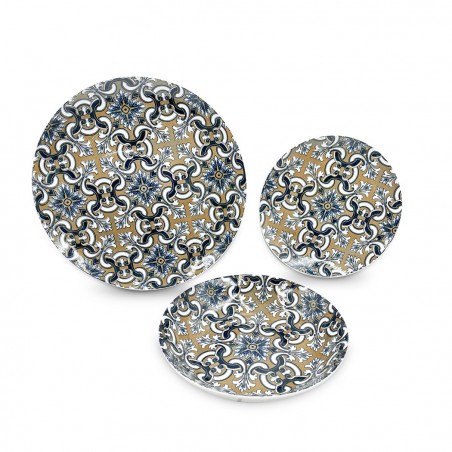 408011 Vajilla de Mesa 18pzs FELICIA plato llano, hondo y de postre en porcelana