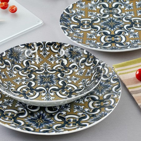 408011 Vajilla de Mesa 18pzs FELICIA plato llano, hondo y de postre en porcelana