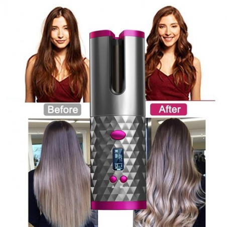 945126 Rizador inalámbrico automático portátil Curl Waves USB Recargable