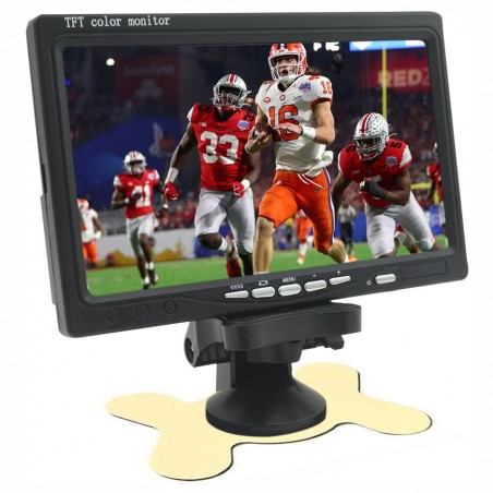 Monitor LCD tft de 7' ideal para reposacabezas con soporte y control remoto