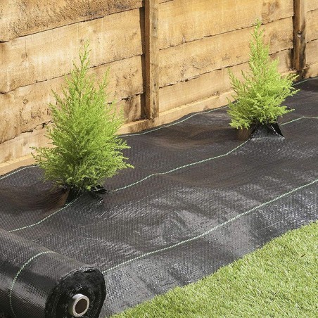 518731 Rollo mantillo de plástico para huerto NEGRO Control de malezas 1x5mt