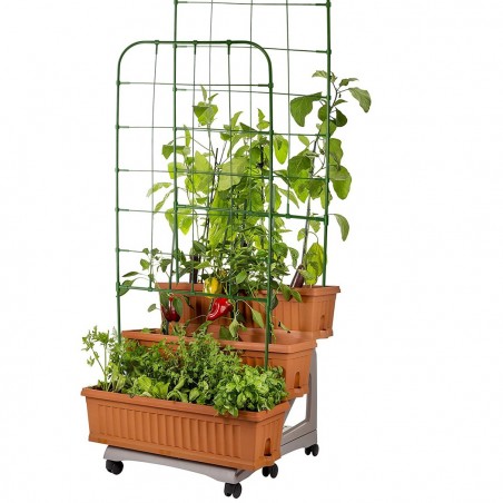 395165 Soporte forma de enrejado para bricolaje Marco de plantas trepadora 91x39