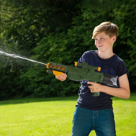 557266 Rifle de agua de juguete para niños de largo alcance color verde y 58 cm