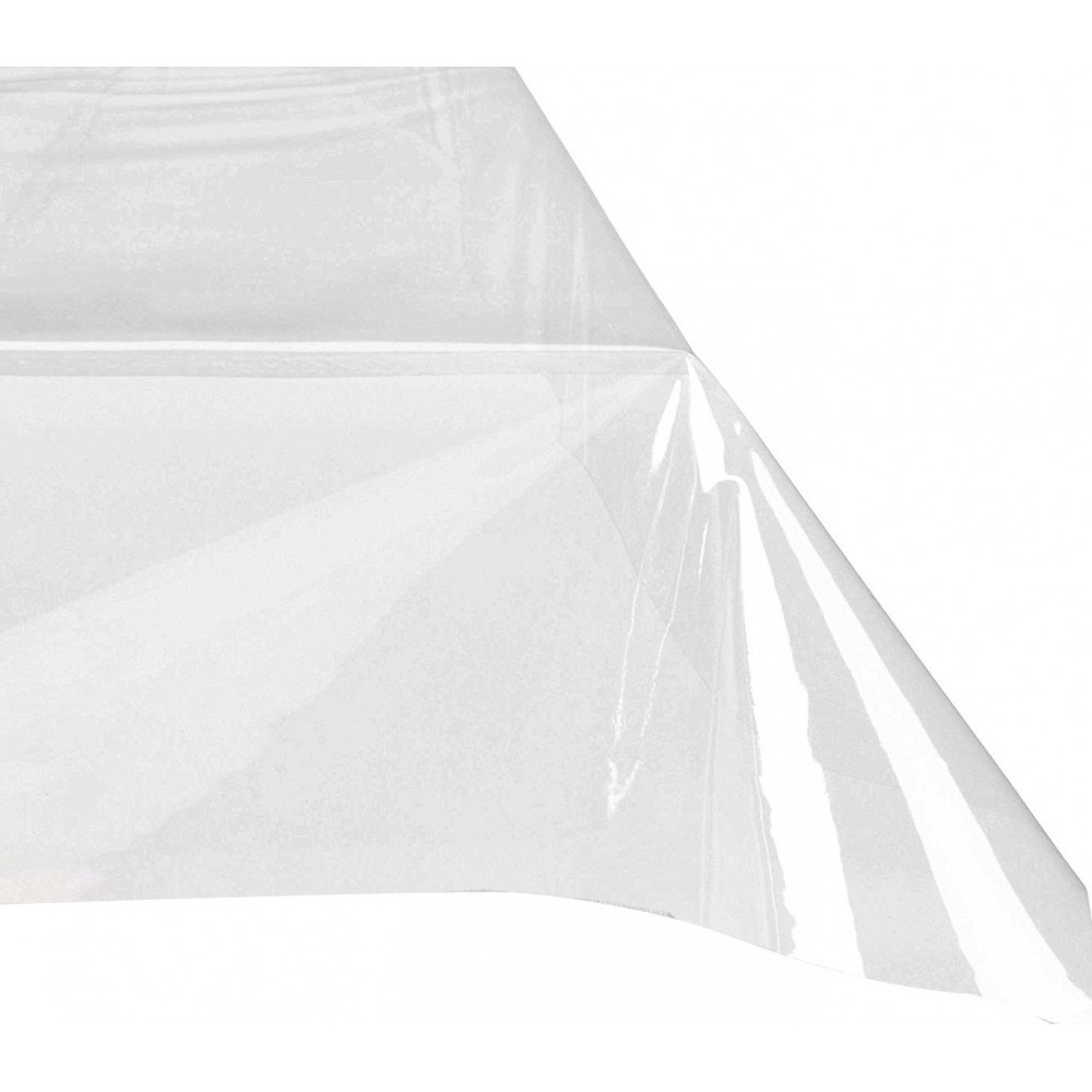 302972 Mantel rectangular de plástico PVC 140x180 cm impermeable y transparente