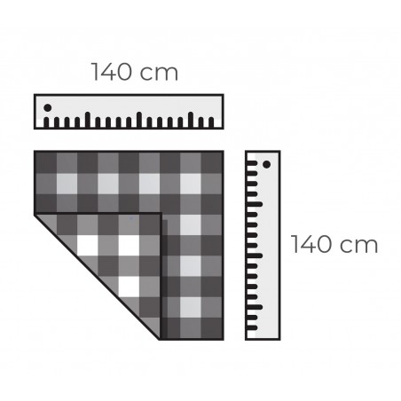 302965 Mantel cuadrado de plástico PVC 140x140 cm impermeable y transparente