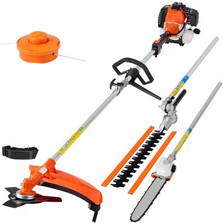 Cortasetos cortadora de aceitunero 52cc KRAFTROYAL 5 en 1 PROFESIONAL jardinería