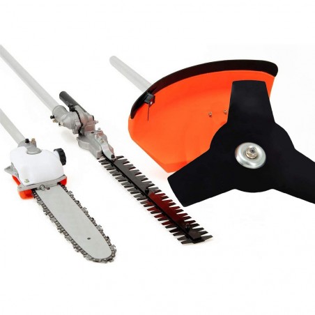 Cortasetos cortadora de aceitunero 52cc KRAFTROYAL 5 en 1 PROFESIONAL jardinería