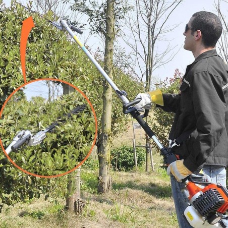 Cortasetos cortadora de aceitunero 52cc KRAFTROYAL 5 en 1 PROFESIONAL jardinería