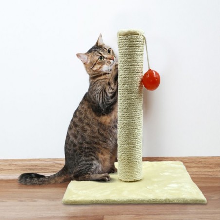 Rascador de sisal con base de madera para gatos - Juguete para mascotas