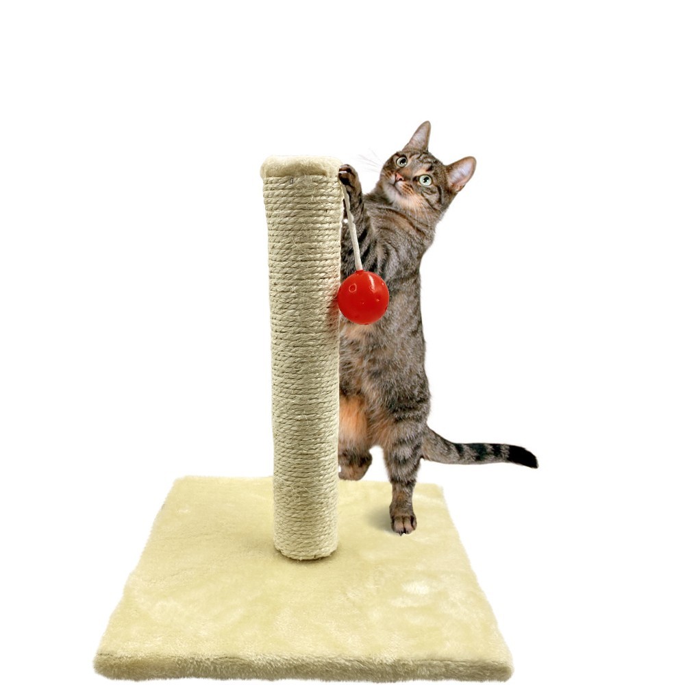 Rascador de sisal con base de madera para gatos...