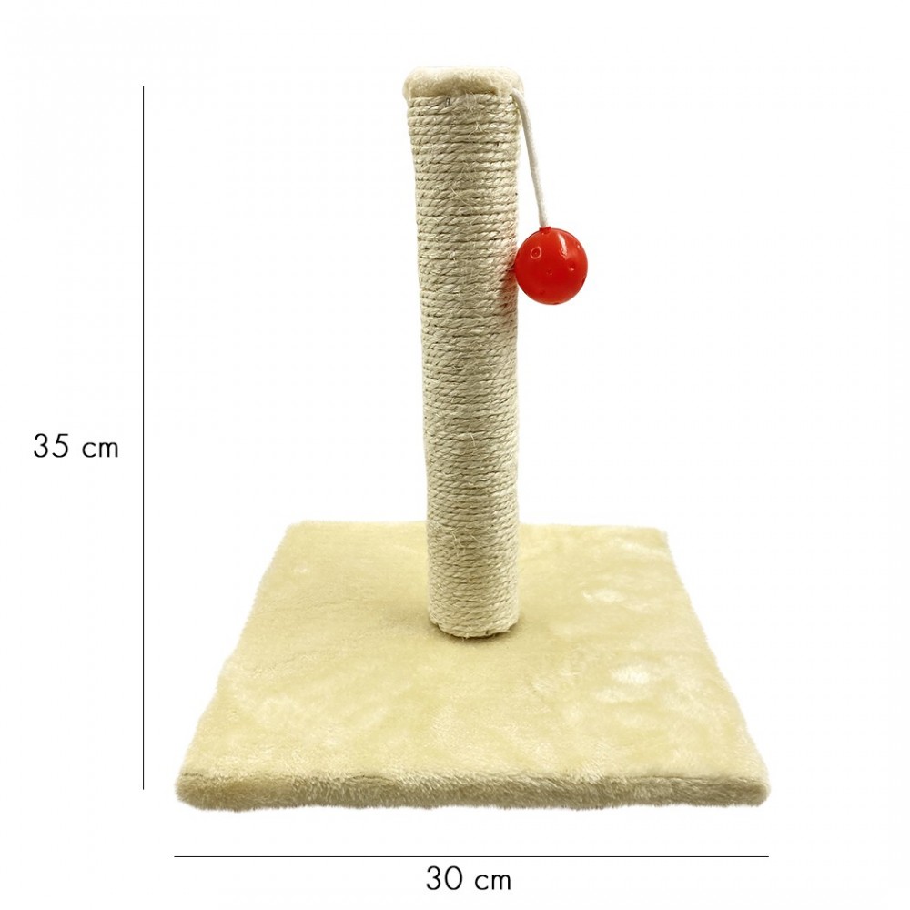 Rascador de sisal con base de madera para gatos...