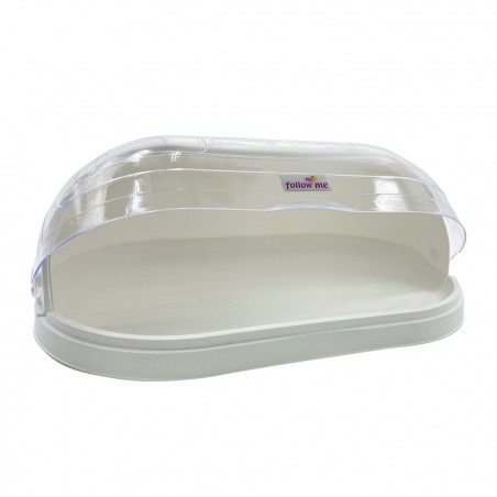 722179 Portapan en plástico de color blanco PAMAX cierre con tapa transparente