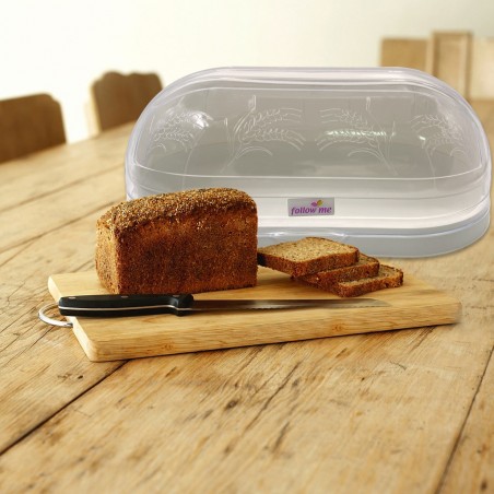 722179 Portapan en plástico de color blanco PAMAX cierre con tapa transparente