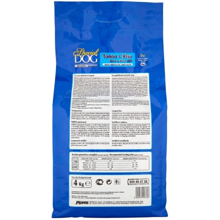 007603 Croquetas para Perros Monge SPECIAL DOG Speciality con Atún y Arroz 4 Kg