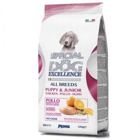 060011 Monge Special Dog Excellence para cachorros y jóvenes de pollo 1,5 kg