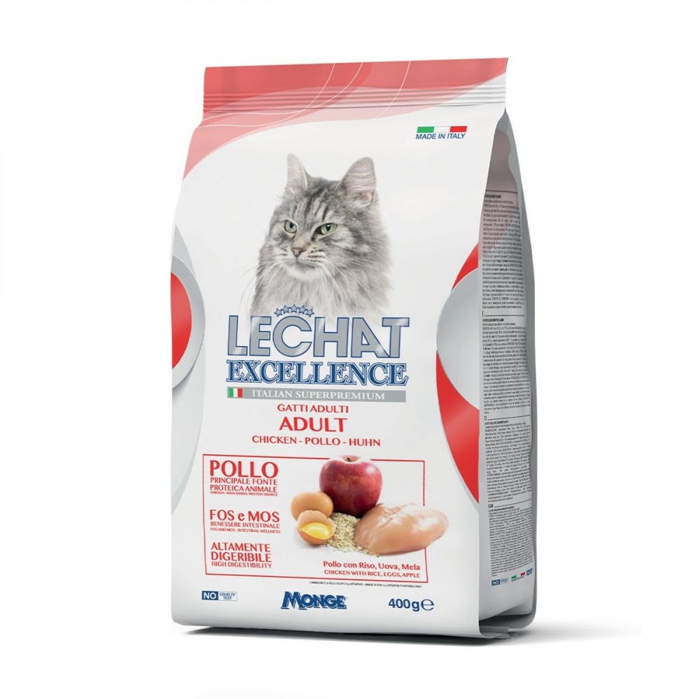 060110 Croquetas para gatos Monge LeChat Excellence adult de pollo 400 gr