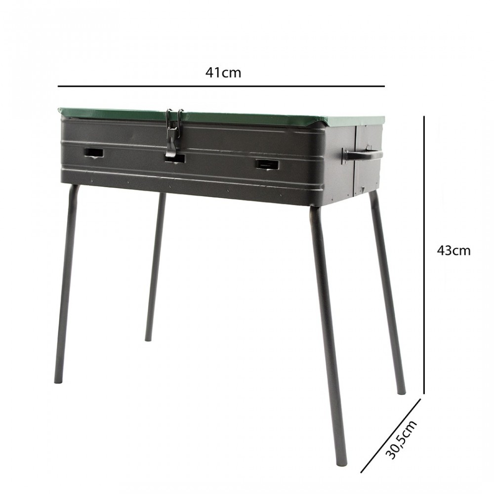 Art. 045 Barbacoa de carbón con maletín y...