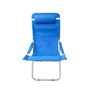 660187 Silla tumbona plegable y acolchada Beach de metal... 2