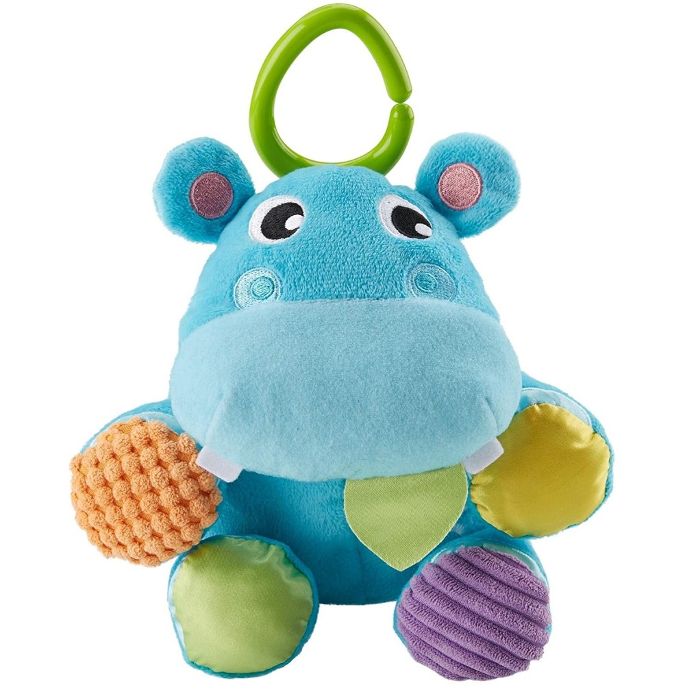 Peluche de felpa Fisher Price hipopótamo con tejido suave y sonidos divertidos