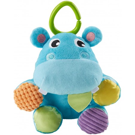 Peluche de felpa Fisher Price hipopótamo con tejido suave y sonidos divertidos
