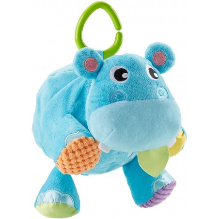 Peluche de felpa Fisher Price hipopótamo con tejido suave y sonidos divertidos