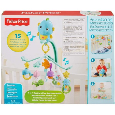 Juguete de cuna y cochecito 3 en 1 Fisher Price Fishes móvil a partir de 0 meses