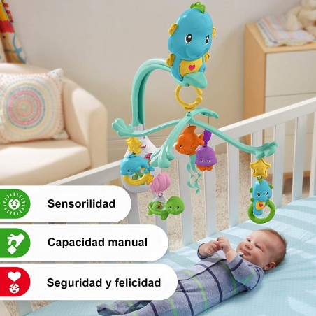 Juguete de cuna y cochecito 3 en 1 Fisher Price Fishes móvil a partir de 0 meses