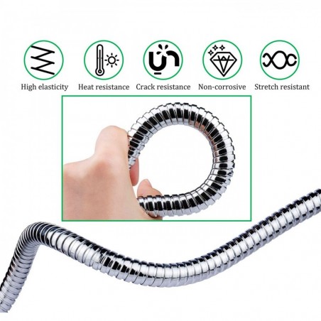 329764 Manguera flexible de metal 2m reemplazo universal para cabezal de ducha