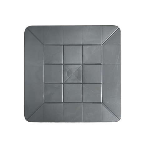 Mesa centro de jardín MONACO ANTRACITA Efecto ratán en resina de polipropileno