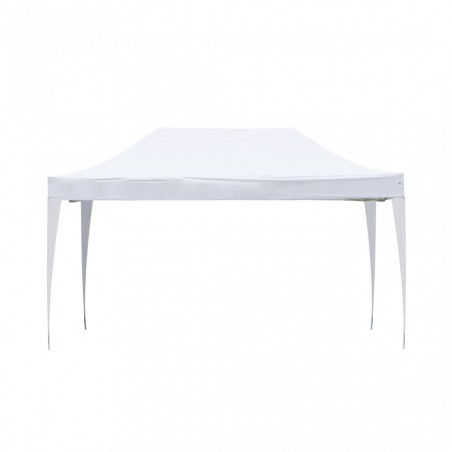 770589 Pérgola Helios tejido en polietileno y estructura de hierro 3x4 mt BLANCO