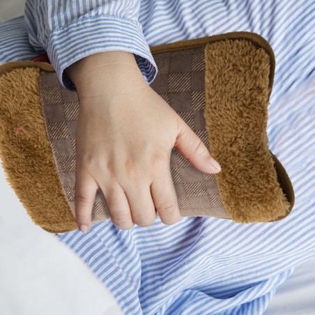 579196 Bolsa de agua caliente con bolsillo calientamanos en poliéster