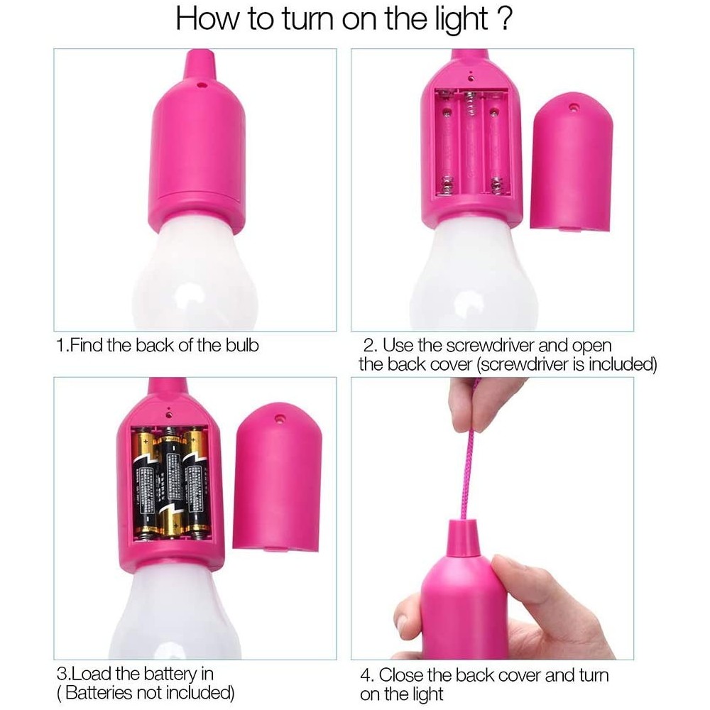 881609 Bombilla LED de colores portátil a...