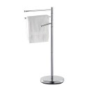 Toallero de 3 brazos de acero inox satinado con altura de 85cm - VESTIAMO CASA 726149