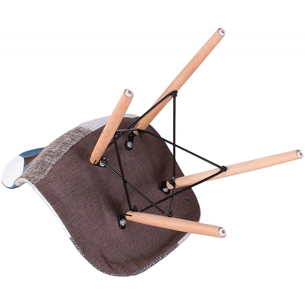 Silla Fantasy AZUL tejido patchwork 48x54x85 cm...