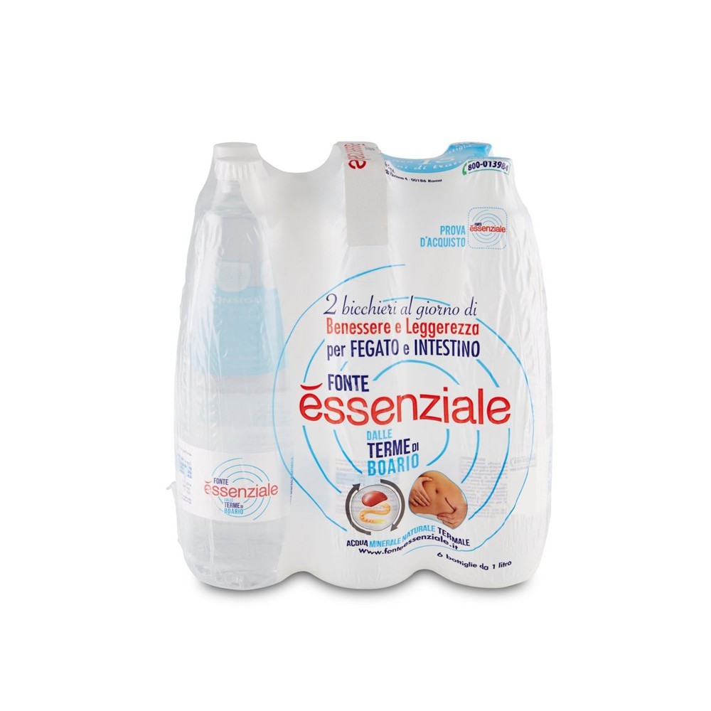 Agua Mineral Natural Esencial de las Termas de Boario 1Lt (Pack 6 Botellas)