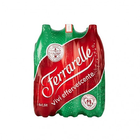 Ferrarelle Agua Mineral Natural Efervescente 1,5L (6 Botellas)