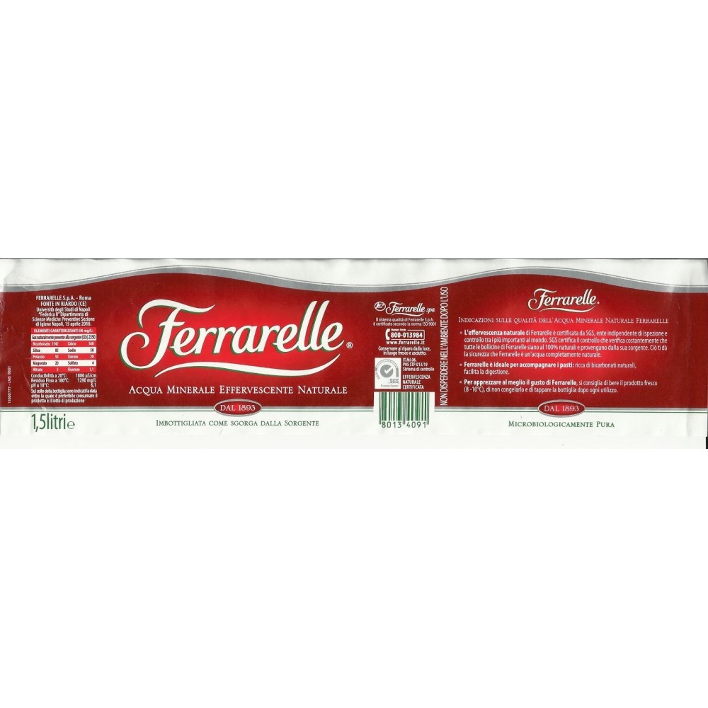 Ferrarelle Agua Mineral Natural Efervescente...