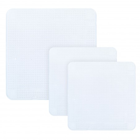 Juego de 3 tapas de silicona extensibles y reutilizables para alimentos