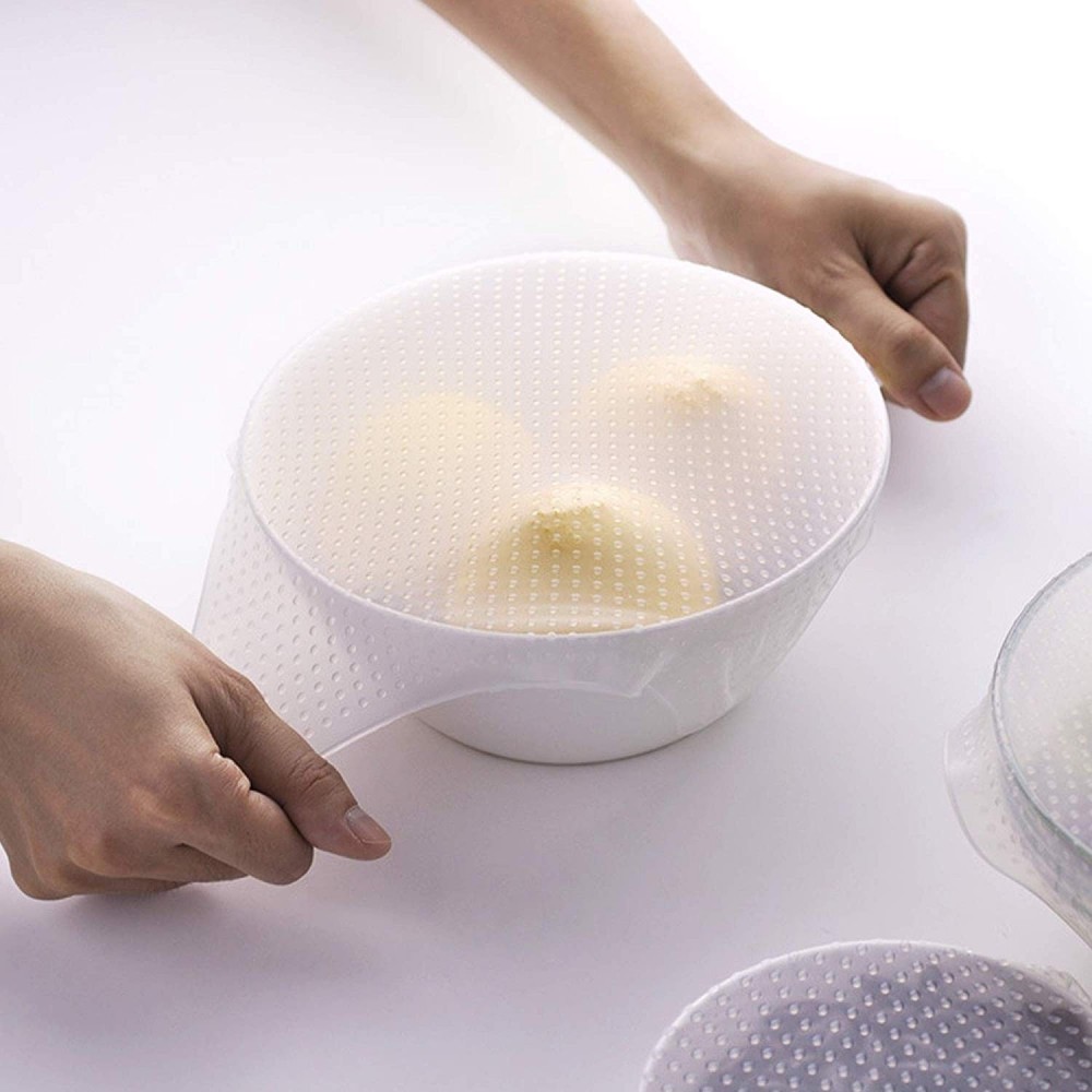 Juego de 3 tapas de silicona extensibles y...