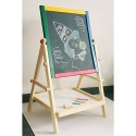 Pizarra infantil 2 en 1 reversible (30 x 35,5 cm) Incluye tizas y rotulador - Juego de actividades para niños