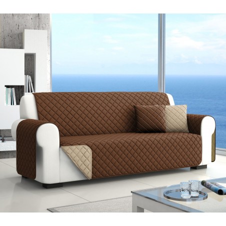 015571 Funda sofá de 2 plazas reversible con apoyabrazos - 140 X 170 CM