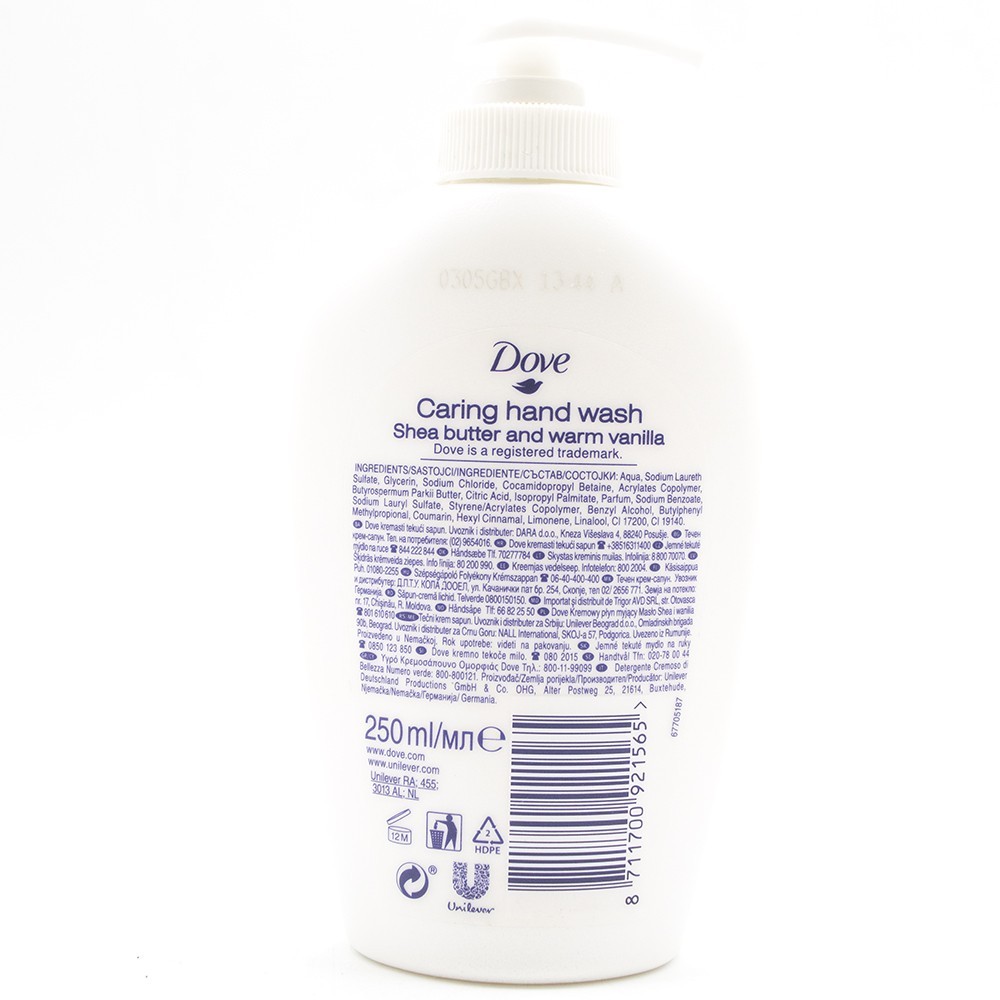 921565 Jabón líquido DOVE Caring Hand Wash...