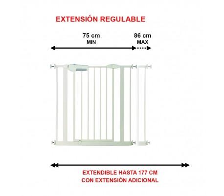 Barrera de seguridad y bloqueo extensible para bebés y animales / Puerta de bloqueo KH-001
