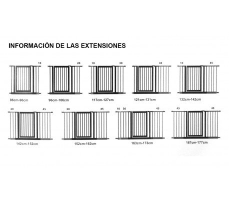 Barrera de seguridad y bloqueo extensible para bebés y animales / Puerta de bloqueo KH-001