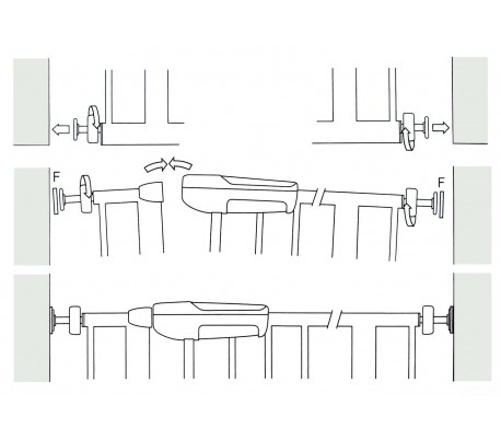 Barrera de seguridad y bloqueo extensible para bebés y animales / Puerta de bloqueo KH-001