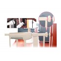 Barrera de seguridad y bloqueo extensible para bebés y animales / Puerta de bloqueo KH-001