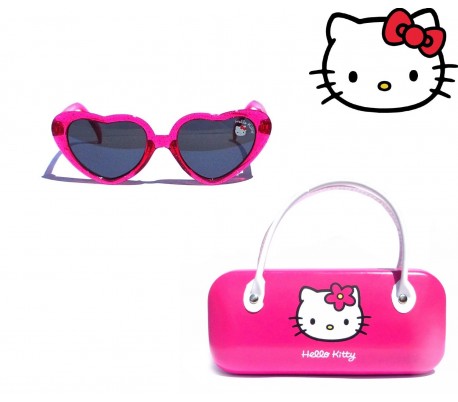 Gafas de sol infantiles para niña con funda de regalo HELLO KITTY 100% protección UV KITTYPACK4 