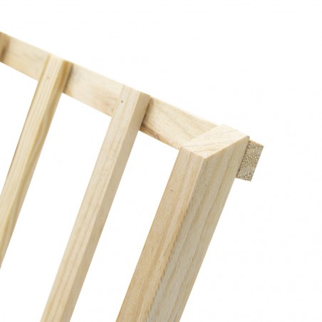 440704 Revistero organizador de suelo en madera clara plegable 22x38xH33 cm